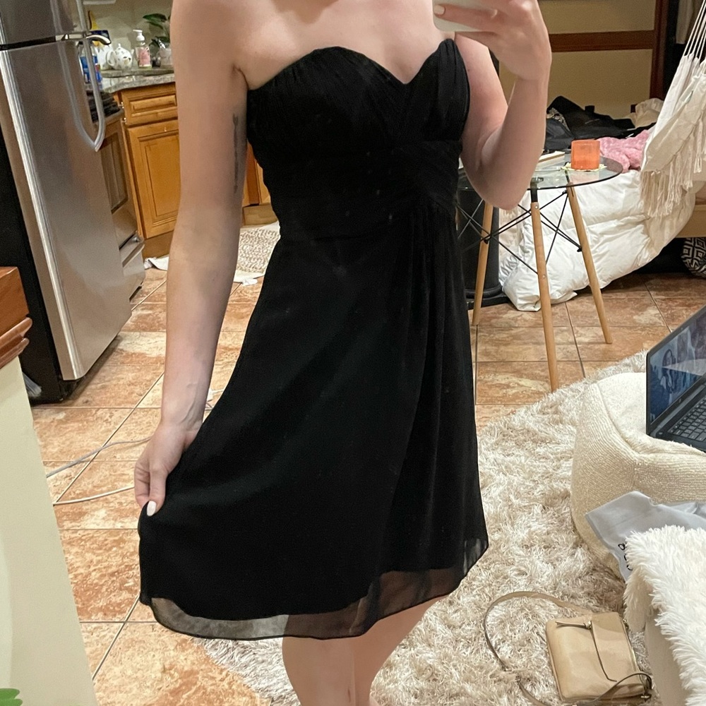 Black strapless dress size 2